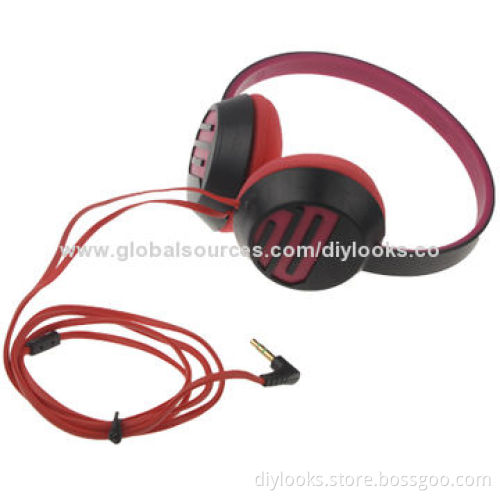 Gold-plated Stereo Mini Headband Professional Headphones for iPhone/iPad (Red)